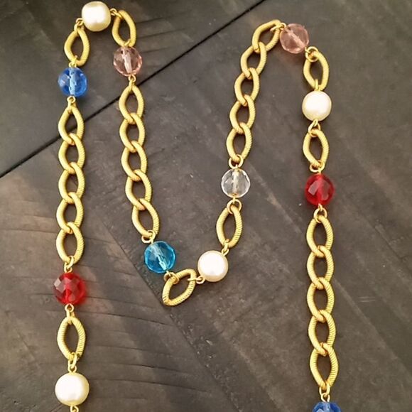 Multi-colored chain necklace   - Picture 3 of 4